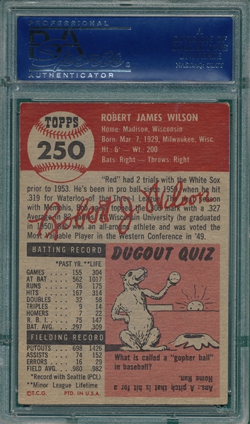 1953 Topps #250 Bob Wilson PSA 5 *Hi #* 