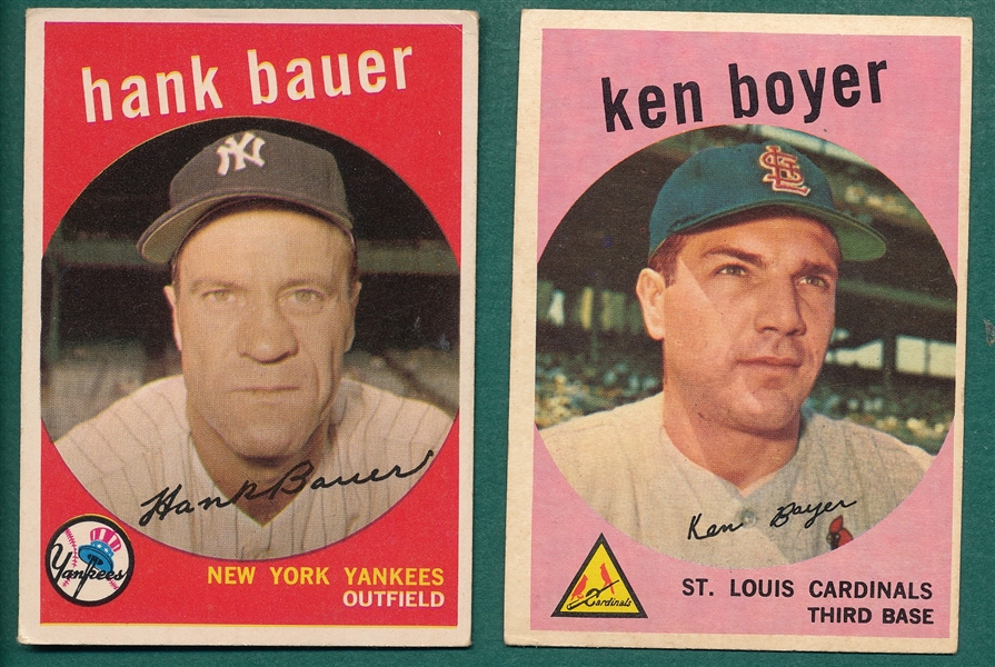 1959 Topps Lot of (236) W/ #240 Bauer