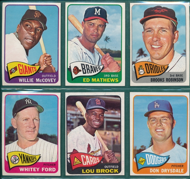 1965-66 Topps Lot of (266) W/ Brock & Ford