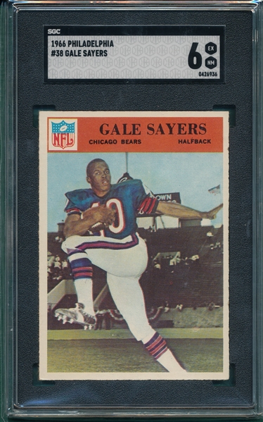 1966 Philadelphia #38 Gale Sayers SGC 6 *Rookie*