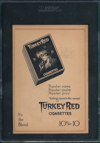 1910-1911 T3 #77 Red Ames Turkey Red Cigarettes SGC 70 *Ad Back*