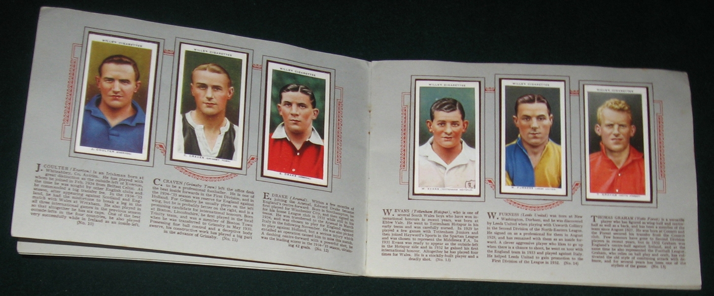 1935-36 Association Footballers, Wills, Complete Set W/ Album