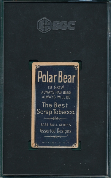 1909-1911 T206 Steinfeldt, Bat, Polar Bear, SGC Authentic