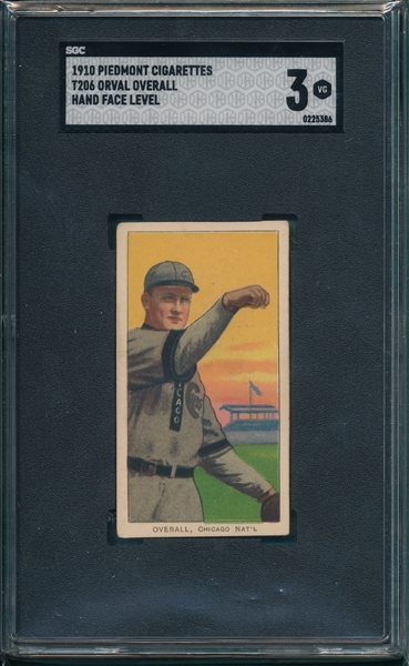 1909-1911 T206 Overall, Yellow, Piedmont Cigarettes SGC 3