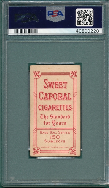 1909-1911 T206 Overall, Portrait, Sweet Caporal Cigarettes PSA 4 (MC)
