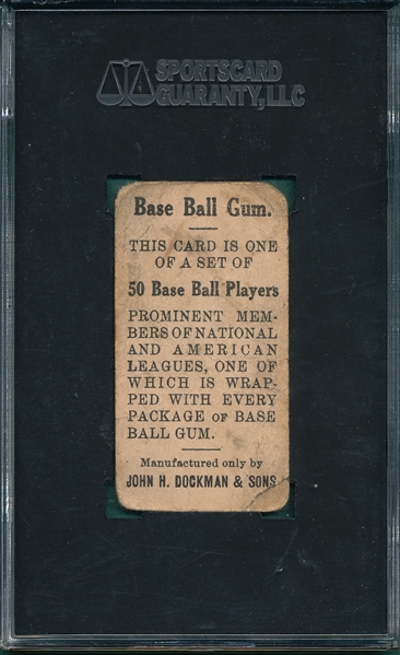 1909 E92 Christy Mathewson Dockman & Sons Gum SGC 10