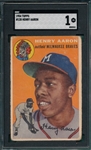 1954 Topps #128 Henry Aaron SGC 1 *Rookie*
