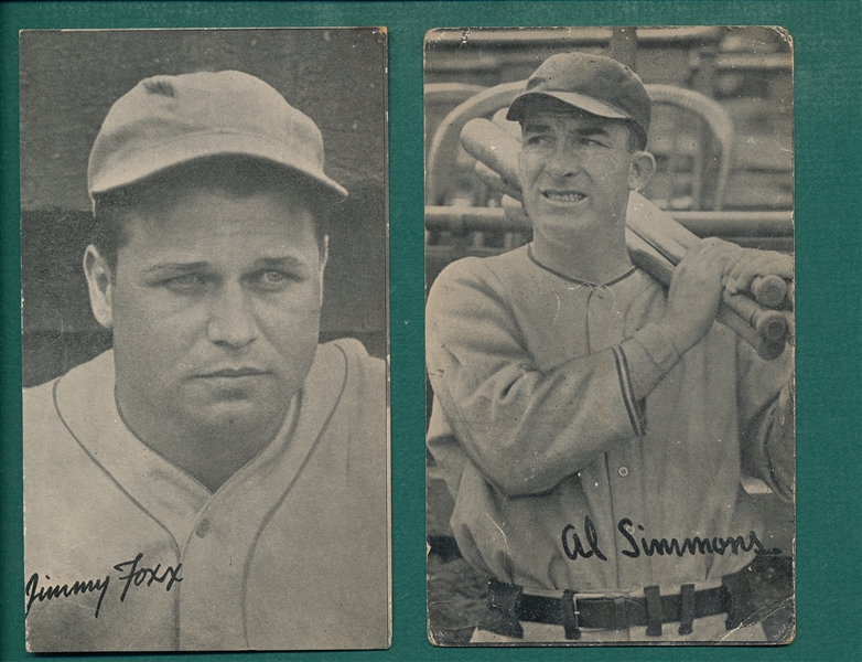 1936 R314-3 Simmons & R314-1 Foxx, Goudey Wide Pens, Lot of (2)
