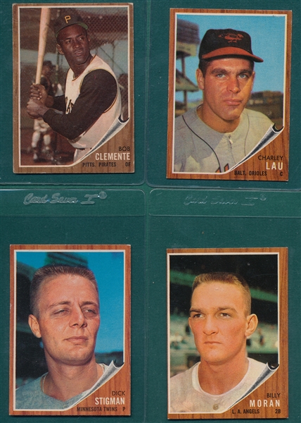 1962 Topps Lot of (4) W/ #10 Clemente