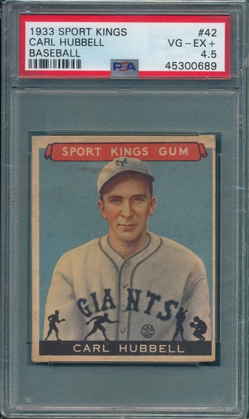 1933 Sport Kings #42 Carl Hubbell PSA 4.5