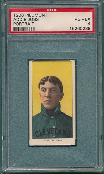 1909-1911 T206 Joss, Portrait, Piedmont Cigarettes PSA 4