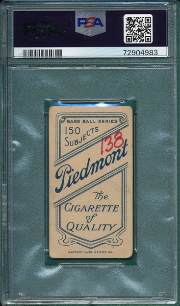 1909-1911 T206 Ganley Piedmont Cigarettes PSA 2 (MK)