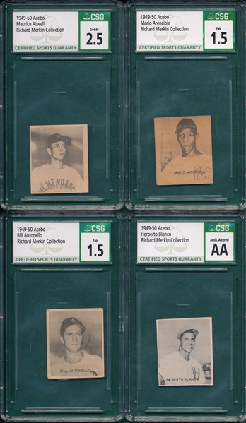 1949-50 Acebo Lot of (4) W/ Atwell CSG