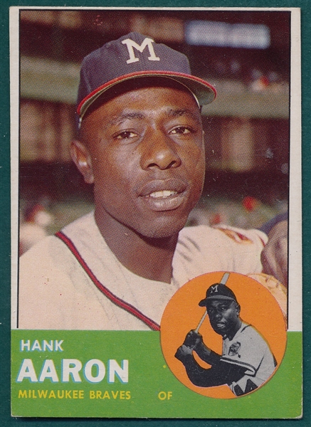 1963 Topps #390 Hank Aaron
