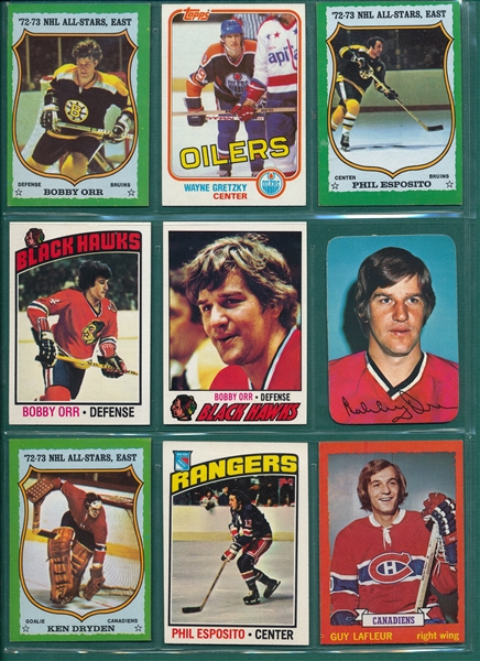 1973-81 Topps Hockey Lot of (750+) W/ Orr (5) & Gretzky