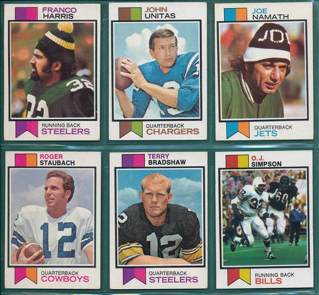 1973 Topps Football Lot of (400) W/ Stabler & Harris, Rookies