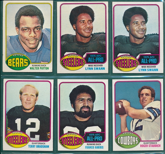 1976 Topps Football Lot of (210) W/ Payton, Rookie