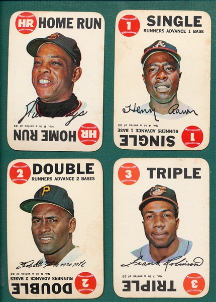 1968 Topps Game Lot of (22) W/ Mays & Aaron