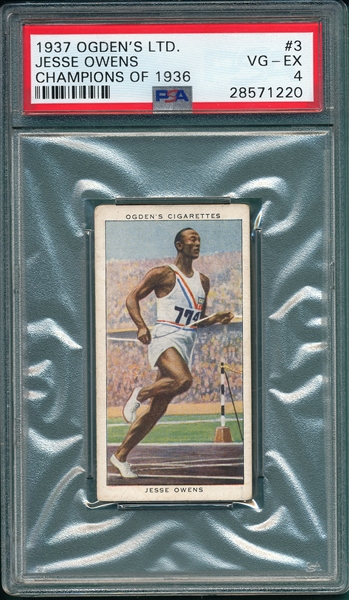1937 Ogden's #3 Jesse Owens PSA 4