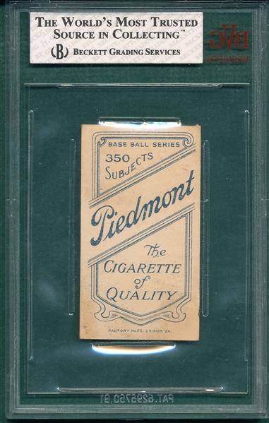 1909-1911 T206 McGinnity Piedmont Cigarettes BVG 5.5
