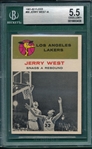 1961 Fleer Basketball #66 Jerry West, IA, BVG 5.5 *Rookie*