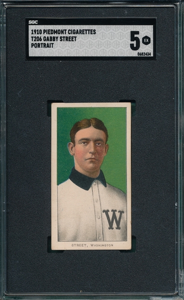 1909-1911 T206 Street, Portrait, Piedmont Cigarettes SGC 5