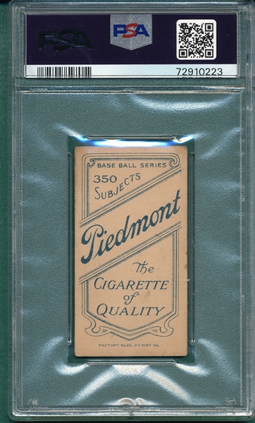1909-1911 T206 Burns Piedmont Cigarettes PSA 4