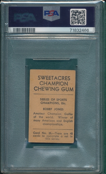 1932 Sweetacres Bobby Jones PSA 3