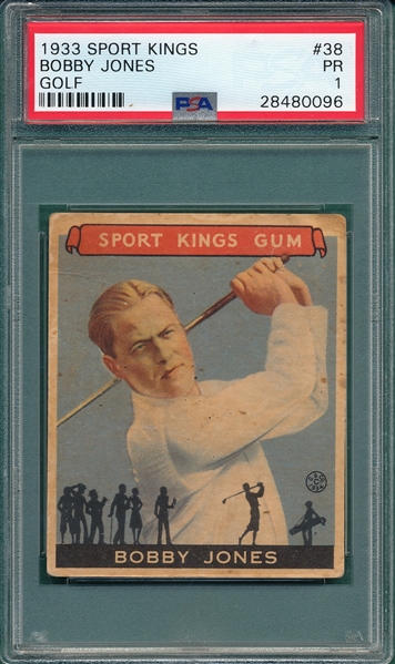 1933 Sport Kings #38 Bobby Jones PSA 1