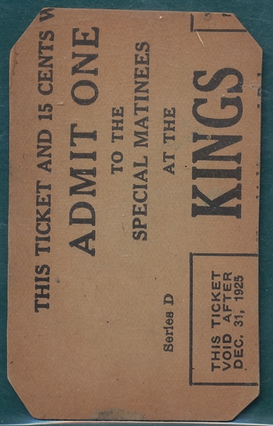 1922 E120 Ty Cob American Caramel, *Kings Ad Sheet Back*