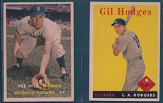 1957-58 Topps Lot of (5) HOFers W/ Reese