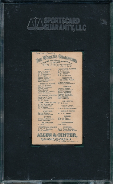1888 N29 Pat K. Fitzgerald Allen & Ginter Cigarettes SGC 40