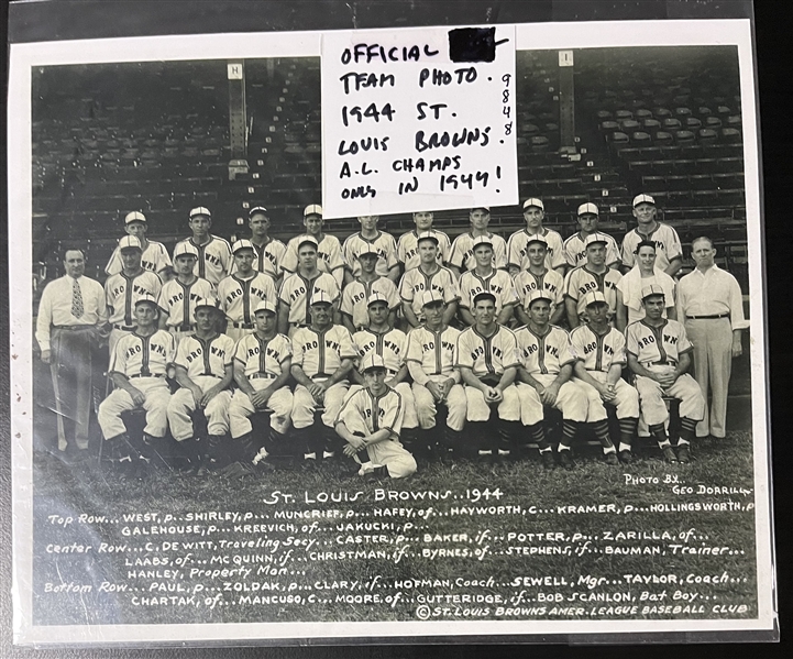 1944 World Series Program & Team Photo, Cardinals vs. Browns, Lot of (3)
