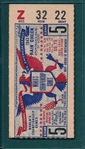 1943 World Series Game #5 Ticket Stub, Cardinals vs. Yankees