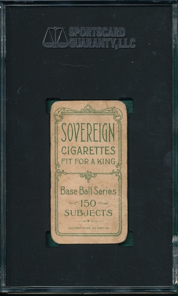 1909-1911 T206 Bresnahan, Portrait, Sovereign Cigarettes SGC 1.5 *150 Series*
