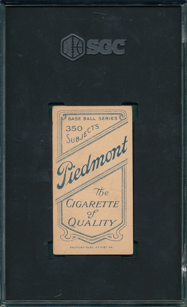1909-1911 T206 Cravath Piedmont Cigarettes SGC 5