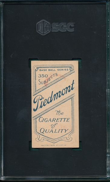 1909-1911 T206 Bescher, Portrait, Piedmont Cigarettes SGC 4