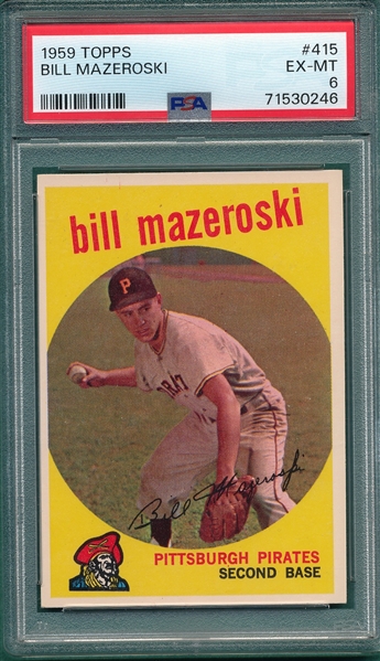 1959 Topps #415 Bill Mazeroski PSA 6