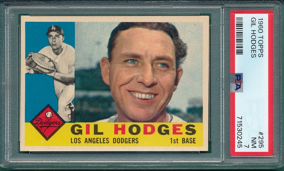 1960 Topps #295 Gil Hodges PSA 7