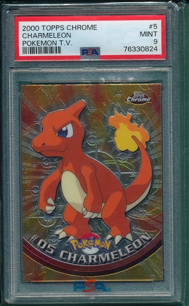 2000 Topps Chrome Pokemon TV #5 Charmeleon PSA 9