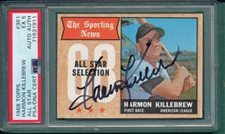 1968 Topps #361 Killbrew, AS, PSA 5/Authentic *Signed*