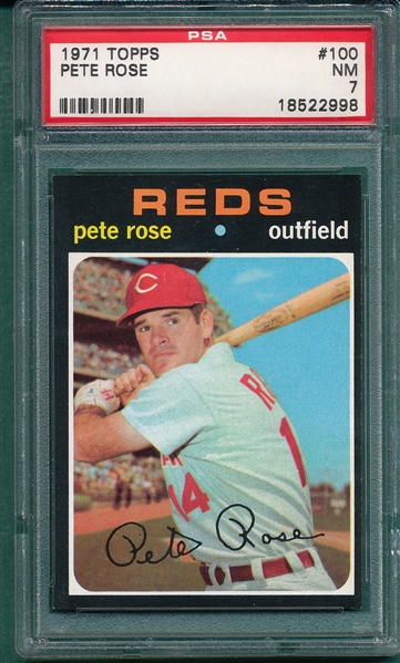 1971 Topps #100 Pete Rose PSA 7