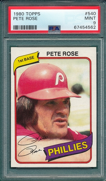 1980 Topps #300 Pete Rose PSA 9