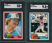 1981 Topps Lot of (5) W/ Yount SGC 10