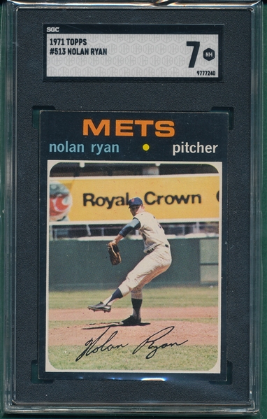 1971 Topps #513 Nolan Ryan SGC 7