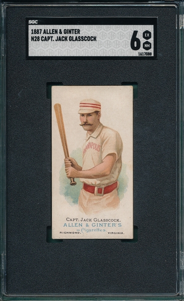 1887 N28 Jack Glasscock Allen & Ginter Cigarettes, SGC 6