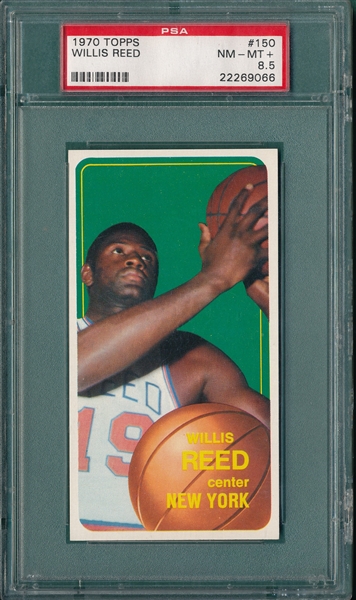 1970-71 Topps Basketball #150 Willis Reed, PSA 8.5