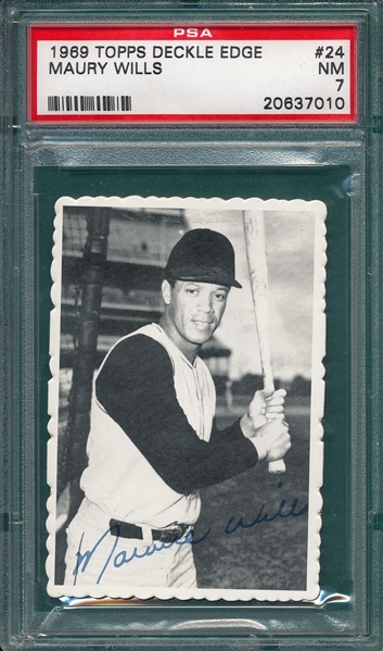 1969 Topps Deckle Edge #24 Maury Willis PSA 7