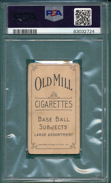 1909-1911 T206 Bender, No Trees, Old Mill Cigarettes PSA 1.5