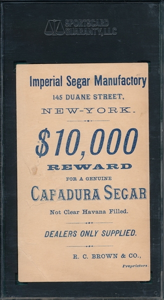 1880s Capadura Cigars, Behind the Bat, SGC 20